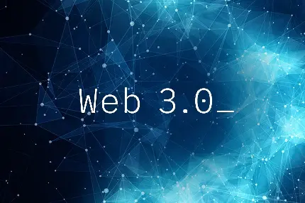 خاص ترین عکس نسل سوم وب 3.0 Web با زمینه آبی درخشان