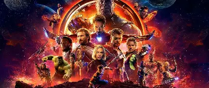 پس زمینه با بهترین کیفیت برای نمایشگر دوگانه Avengers